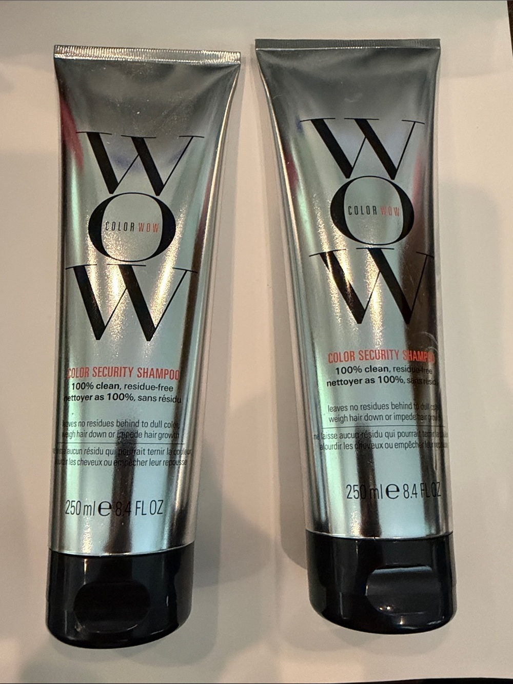 COLOR WOW Color Security Shampoo - 2 tubes 250 ml each new